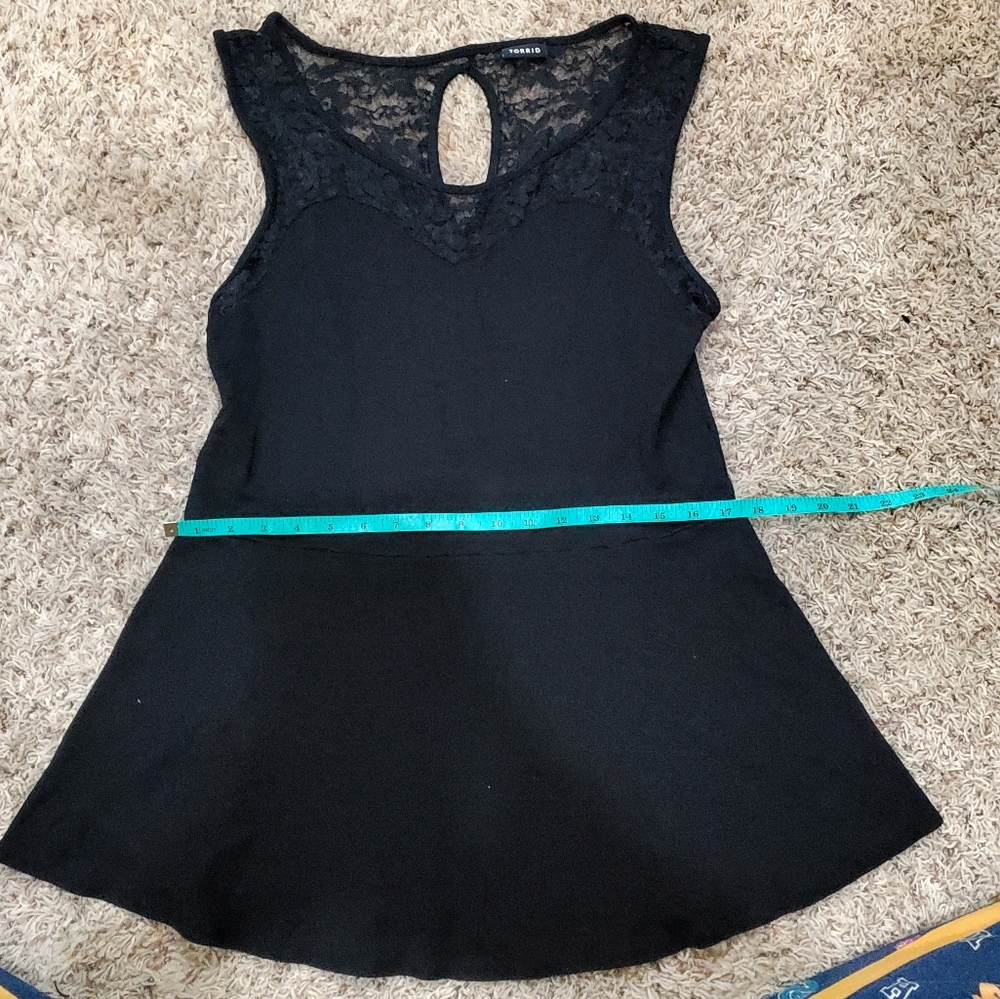 Black Torrid peplum blouse